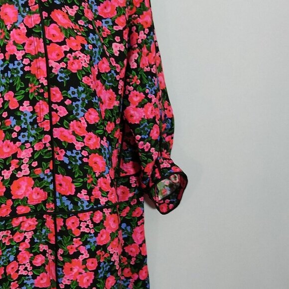 Marc Jacobs Shift Dress Black Multi Size 0 New NWT Floral - Picture 3 of 4